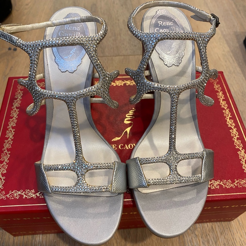 Rene Caovilla Crystal Heels